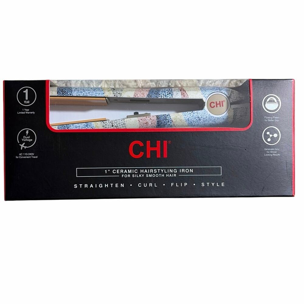 CHI 1" Tourmaline Ceramic Hairstyling Iron NEW